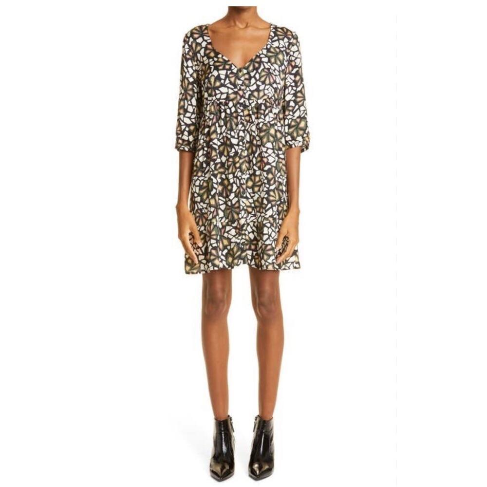 BA&SH BASH May Floral Ecru Print Lady Dress Sz Small EUC - Picture 3 of 8